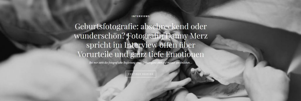 Interview über Geburtsfotografie